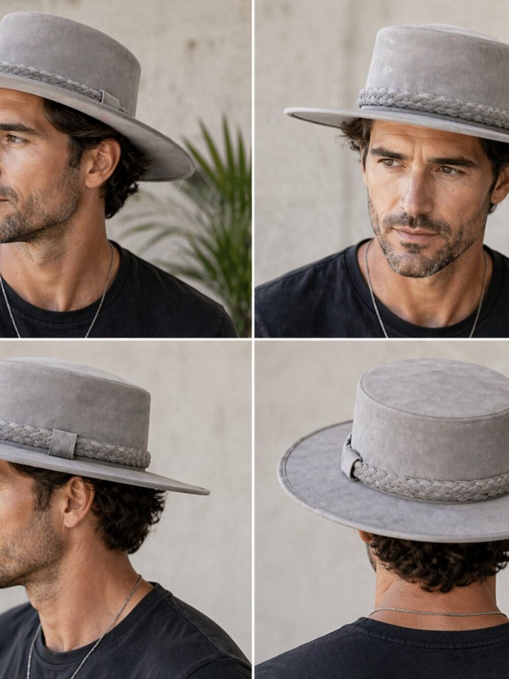 Authentic Patagonia Wide Brim Fedora/Boater-Style Hat–Ribbon Detail–Unisex
